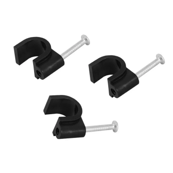 Uchwyt do kabli okrągły flop 5mm czarny 100szt.